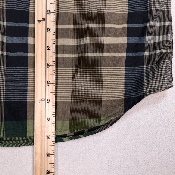 Steven Alan Shirt Men's M Multicolor Plaid Cotton Pocket Button Down Made in USA - Picture 12 of 15